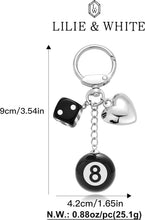 将图片加载到图库查看器，Pool 8 Ball Keychain For Women – view 5