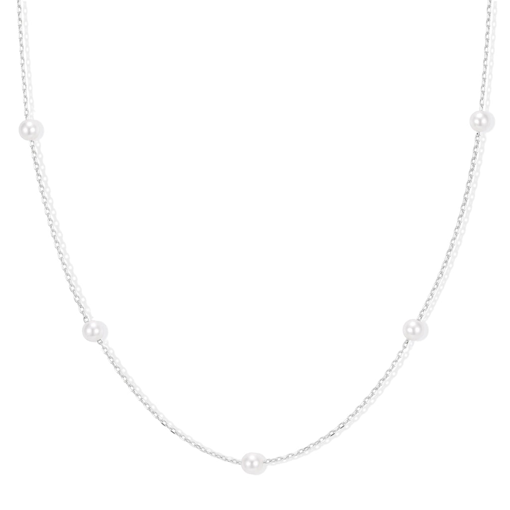 Dainty Gold Silver Necklaces for Women Non Tarnish 14K Gold Plated Cute Station Choker Diamond Clover Pearl Turquoise Beaded Cross Bow Necklace Simple Trendy Layering Chain Link Jewelry Birthday Wedding Party Gifts for Women