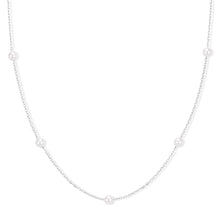 将图片加载到图库查看器，Dainty Gold Silver Necklaces for Women Non Tarnish 14K Gold Plated Cute Station Choker Diamond Clover Pearl Turquoise Beaded Cross Bow Necklace Simple Trendy Layering Chain Link Jewelry Birthday Wedding Party Gifts for Women