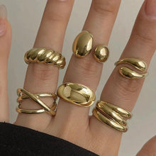 Load image into Gallery viewer, Chunky Gold Stacking Rings — 18K Plated, Non Tarnish