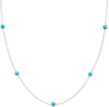 将图片加载到图库查看器，Dainty Gold Silver Necklaces for Women Non Tarnish 14K Gold Plated Cute Station Choker Diamond Clover Pearl Turquoise Beaded Cross Bow Necklace Simple Trendy Layering Chain Link Jewelry Birthday Wedding Party Gifts for Women