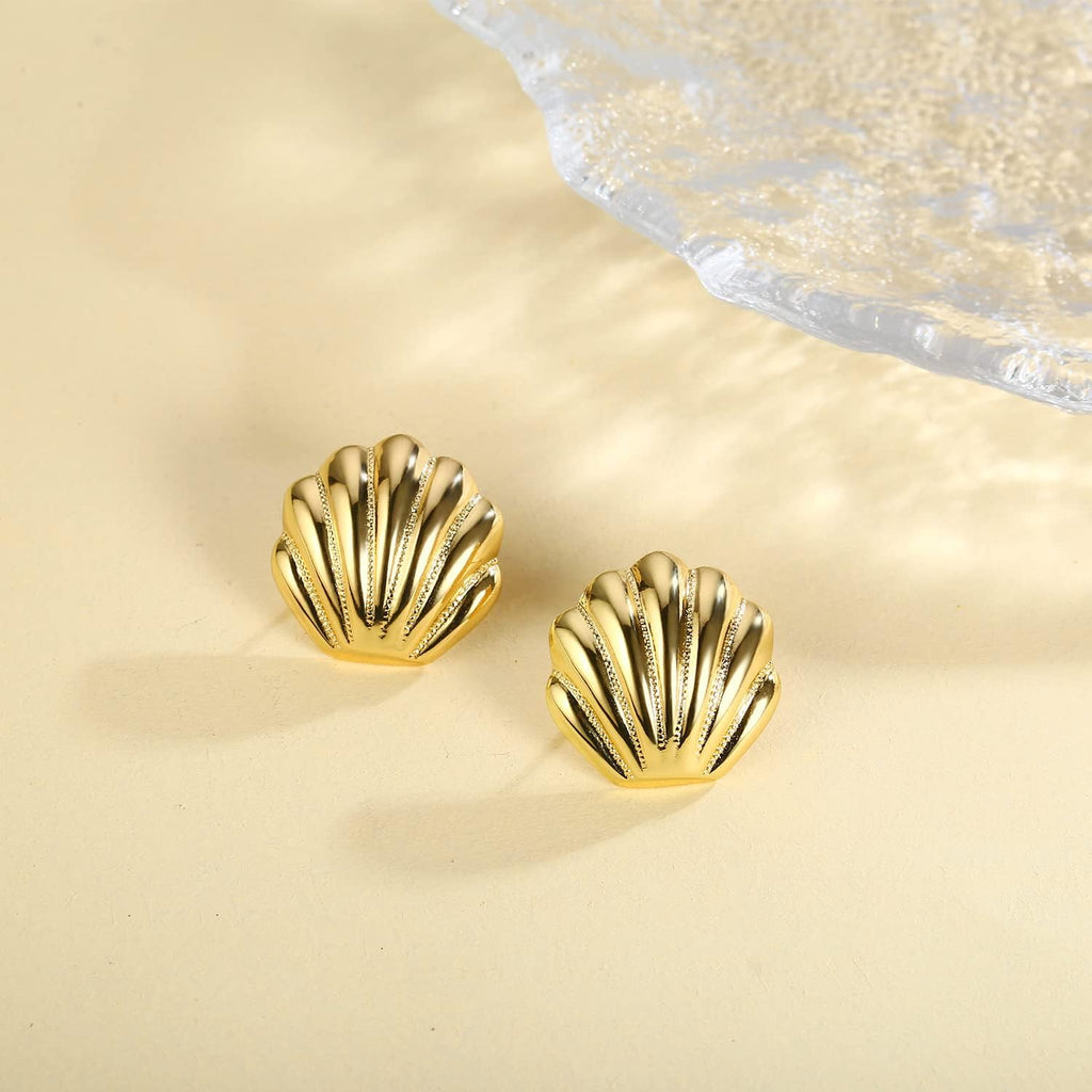 Seashell Stud Earrings For Women – view 4