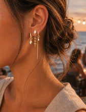 Load image into Gallery viewer, Gold Chain Earrings for Women, 14k Gold Plated Drop Dangle Earrings Stack, Trendy Cubic Zirconia Huggie Hoop Earring, Hypoallergenic Cartilage Earrings for Multiple Piercing Fashion Jewelry