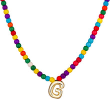 将图片加载到图库查看器，Bubble G Initial Gold Necklaces for Women Trendy
