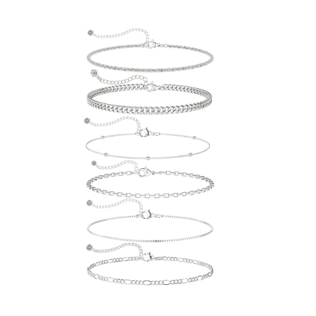 Sterling Silver Plated Bracelets Set for Women – view 14