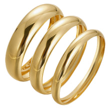 Load image into Gallery viewer, Chunky Gold Bangle Bracelets for Women, Dainty 14k Gold Plated Big Stackable Bangles Set, Trendy Statement Cuff Bracelet Stack Fashion Jewelry Gifts