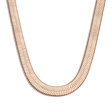 Load image into Gallery viewer, 14K Gold Silver Plated Herringbone Necklace for Women, Non-Tarnish
