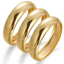 Load image into Gallery viewer, Chunky Gold Bangle Bracelets for Women, Dainty 14k Gold Plated Big Stackable Bangles Set, Trendy Statement Cuff Bracelet Stack Fashion Jewelry Gifts