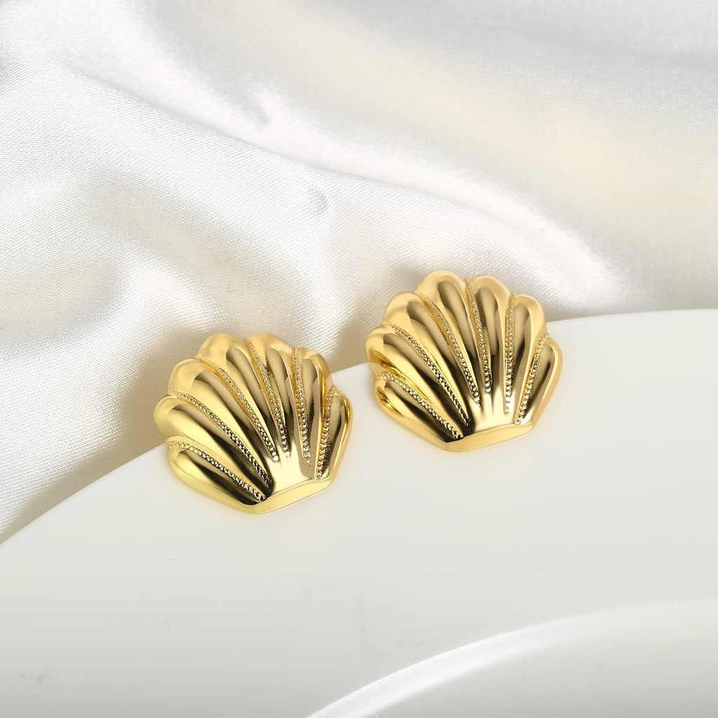 1PC Gold And Silver Seashell Earrings – view 6