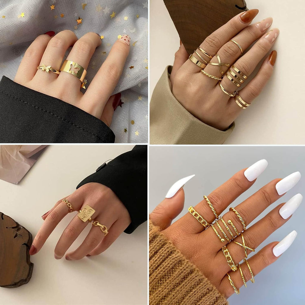 Stacking Rings — 60 Pieces, Gold or Silver