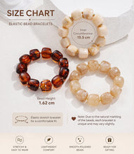 Load image into Gallery viewer, Chunky Beaded Bracelet — Resin Statement Stretch