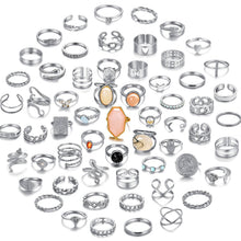 Load image into Gallery viewer, Stacking Rings — 60 Pieces, Gold or Silver