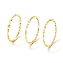 Load image into Gallery viewer, Dainty Gold Stacking Rings — Sizes 3–11, Non Tarnish