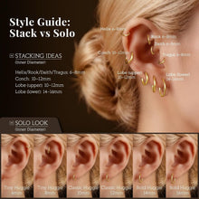 Load image into Gallery viewer, Gold Hoop Earrings for Women 6 Pairs, 14K Gold-plated Stainless Steel Gift – view 6
