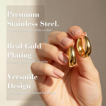 将图片加载到图库查看器，30 Pairs Chunky Gold Hoop Earrings for Women, Multipack Jewelry for Gift – view 6
