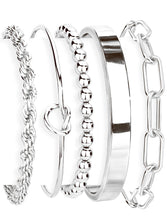 Load image into Gallery viewer, Gold Bracelets Set for Women, 14K Gold Plated, Sterling Silver – view 15