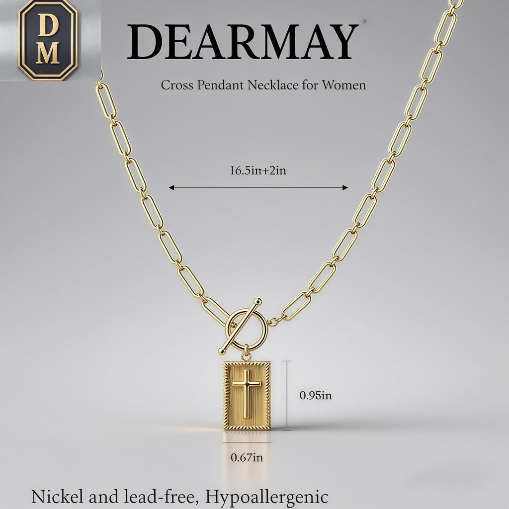 14K Gold Plated Cross Pendant Necklace – view 5