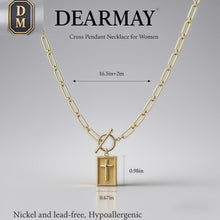 Load image into Gallery viewer, 14K Gold Plated Cross Pendant Necklace – view 5
