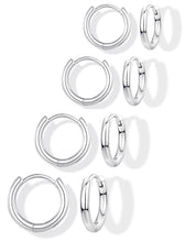 Load image into Gallery viewer, Small Gold Huggie Hoop Earrings Set for Women Men, Hypoallergenic 14K Gold Plated Hoop Earring Cartilage – view 8