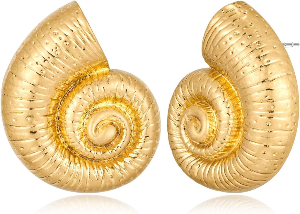 Conch Pendant Necklace And Earrings For Women – view 3