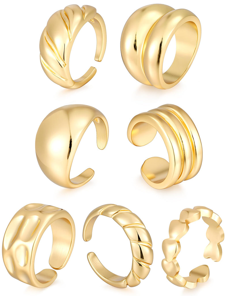Gold Stackable Rings — 18K Plated, Build Your Stack