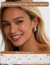 Load image into Gallery viewer, 8 Pairs Gold Hoop Earrings Set for Women, 14K Gold Plated