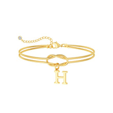将图片加载到图库查看器，14K Gold Plated Gold Initial Bracelets for Women, Non-Tarnish, Adjustable – view 9