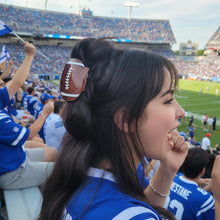 将图片加载到图库查看器，Brown Football Hair Clips for Women Premium Sport Lovers – view 5