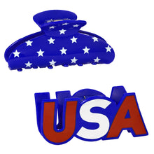 将图片加载到图库查看器，Blue USA Hair Clip for Women Sturdy Independence Day Hair Claws – view 13
