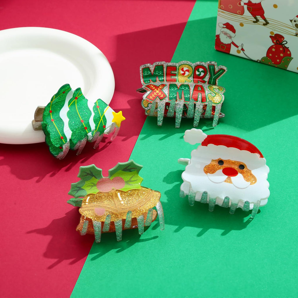 Christmas Hair Clips For Women With Santa Claus Hair Claw Clip – view 4