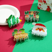 Load image into Gallery viewer, Christmas Hair Clips For Women With Santa Claus Hair Claw Clip – view 4