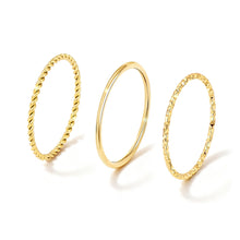 将图片加载到图库查看器，Gold Rings for Women Non Tarnish, Dainty 14K Gold Plated Stackable Thin Thumb Ring Set Trendy Pinky Wedding Bands Engagement