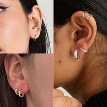 将图片加载到图库查看器，316L Surgical Stainless Steel Small Gold Silver Hoop Earrings for Women Men,Hypoallergenic Cartilage Helix – view 6