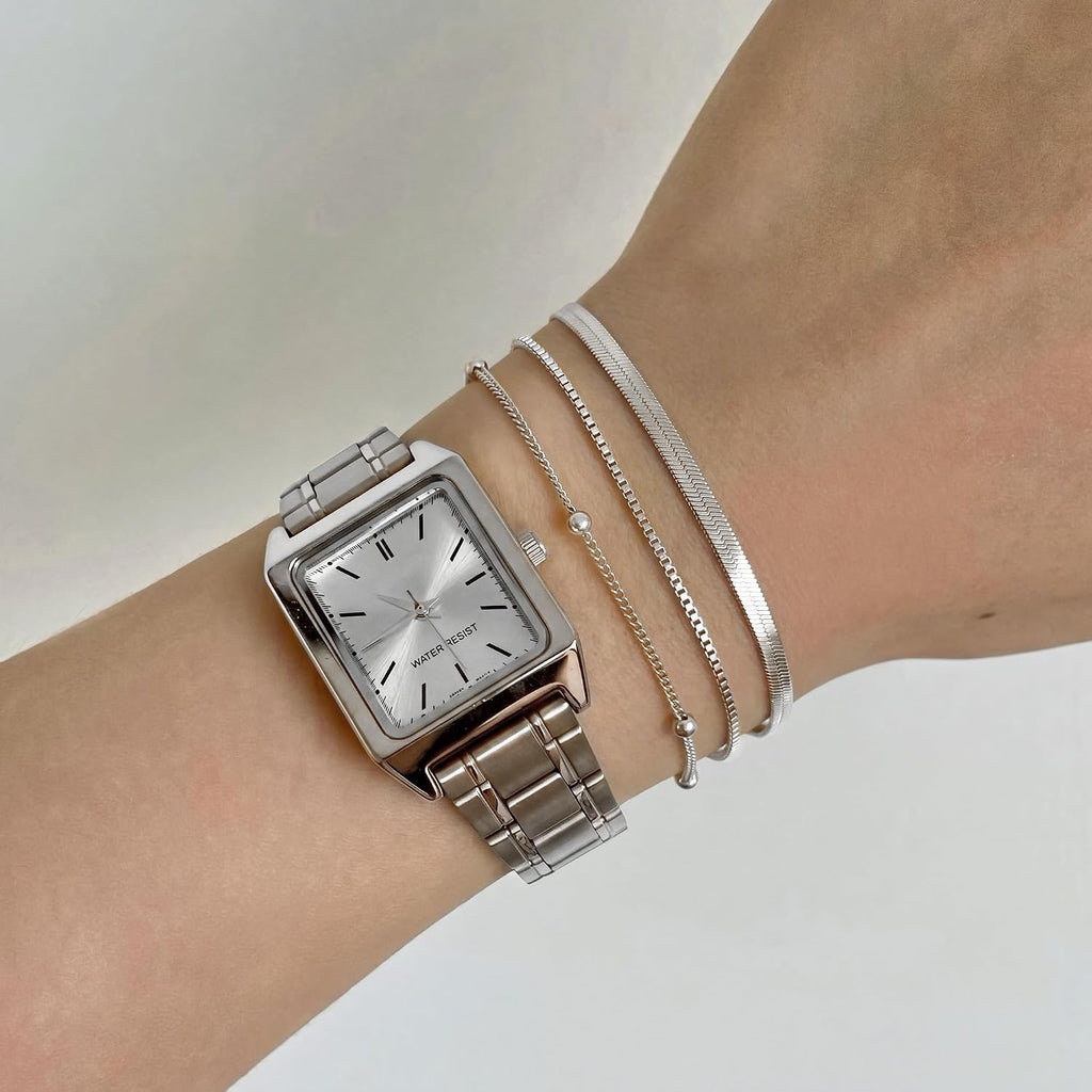 Sterling Silver Plated Bracelets Set for Women – view 3