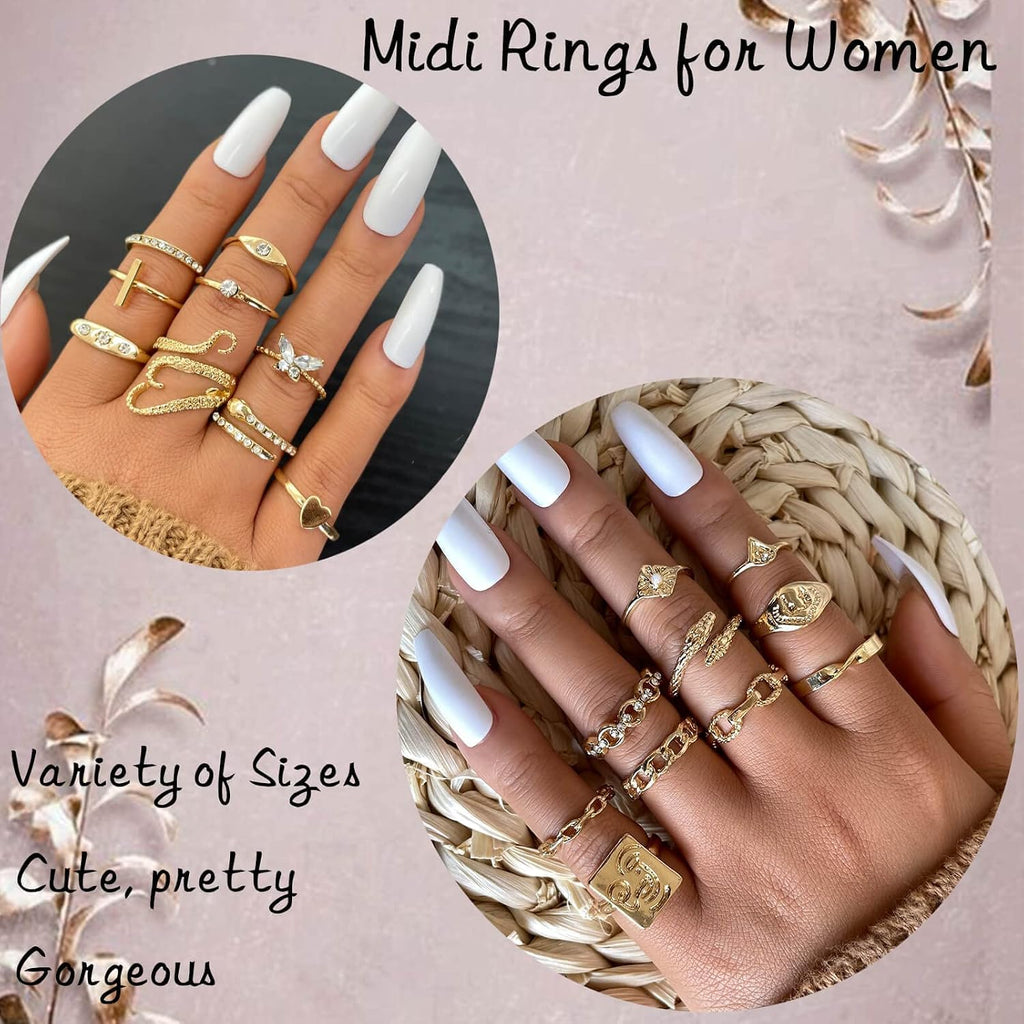 Stacking Rings — 60 Pieces, Gold or Silver