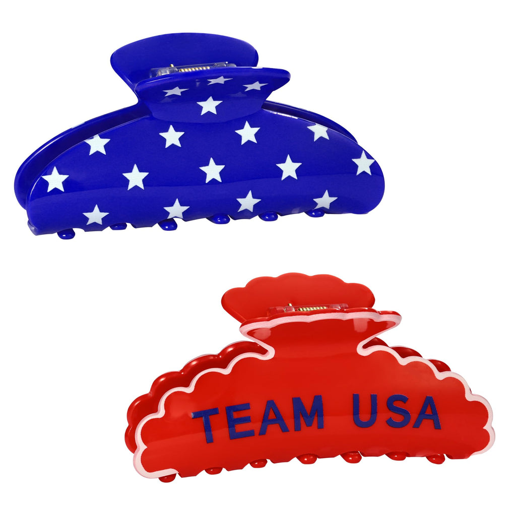 Blue USA Hair Clip for Women Sturdy Independence Day Hair Claws – view 12