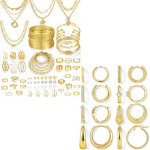 Load image into Gallery viewer, 86-Piece Gold Jewelry Set — Necklaces, Bracelets &amp; More