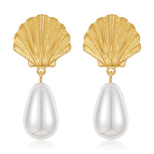 Load image into Gallery viewer, Conch Sell Earrings Gold Stud For Women – view 13