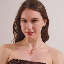 Load image into Gallery viewer, Gold Cross Necklaces For Women – alternate view