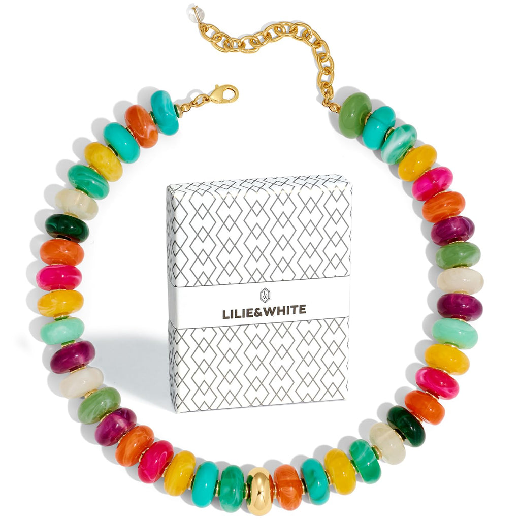 Resin Chunky Beaded Necklace for Women – view 37
