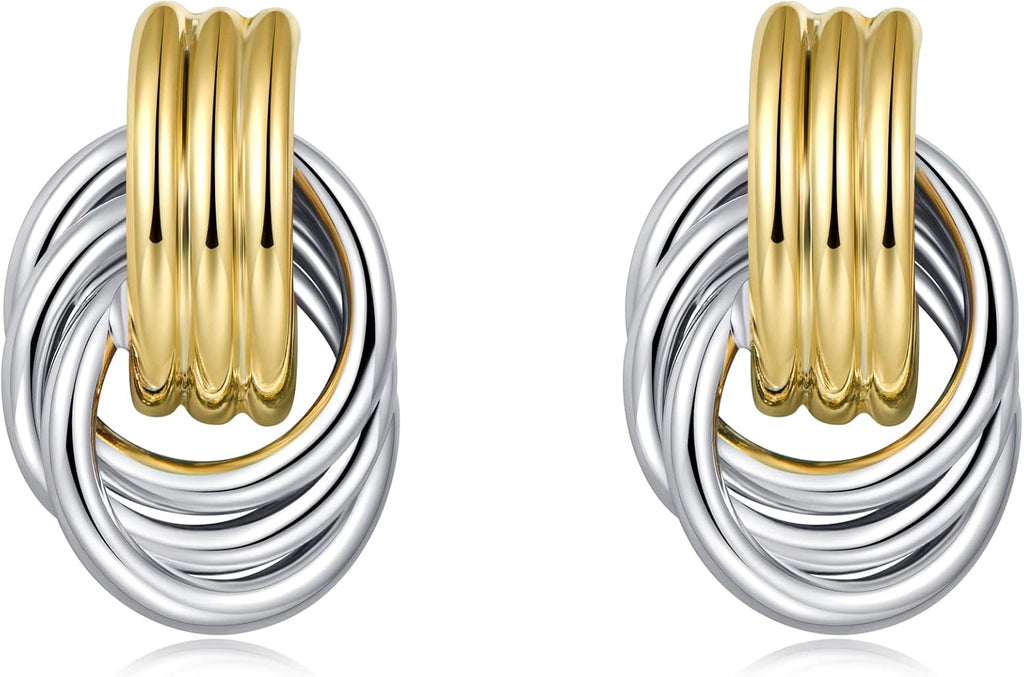 Two Tone Dangle Earrings – view 2