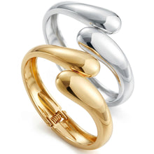Load image into Gallery viewer, Chunky Gold Bangle Bracelets for Women, Dainty 14k Gold Plated Big Stackable Bangles Set, Trendy Statement Cuff Bracelet Stack Fashion Jewelry Gifts
