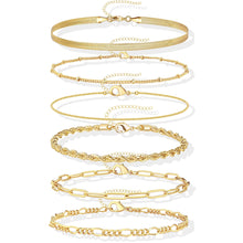 Load image into Gallery viewer, Chunky Gold Bracelet Stack — 14K Plated, Waterproof