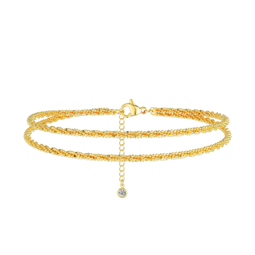 Dainty Gold Ankle Bracelets for Women Waterproof – view 13