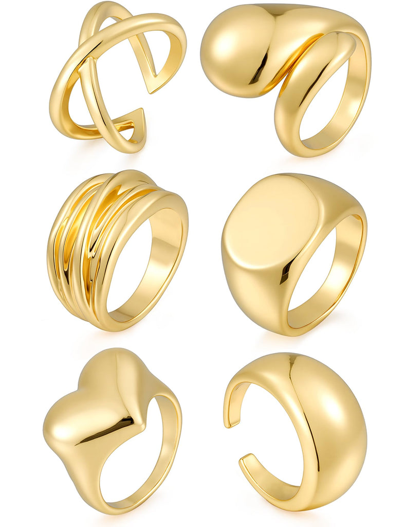 Gold Stackable Rings — 18K Plated, Build Your Stack