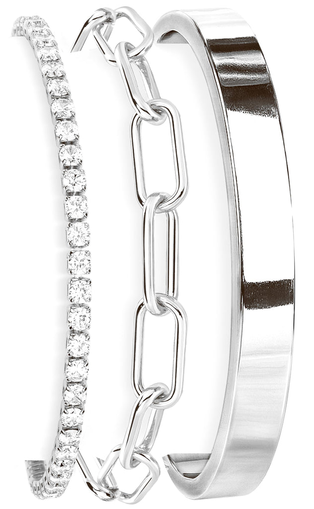 Gold Bangle & Cuff Stack — Adjustable, Non Tarnish
