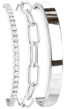 Load image into Gallery viewer, Gold Bangle &amp; Cuff Stack — Adjustable, Non Tarnish