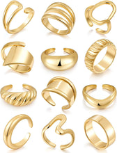 Load image into Gallery viewer, Gold Stackable Rings — 18K Plated, Build Your Stack