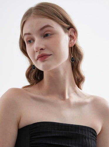 Gold Teardrop Dangle Earrings For Women, Hypoallergenic