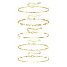 将图片加载到图库查看器，Dainty Gold Ankle Bracelets for Women Waterproof – view 8